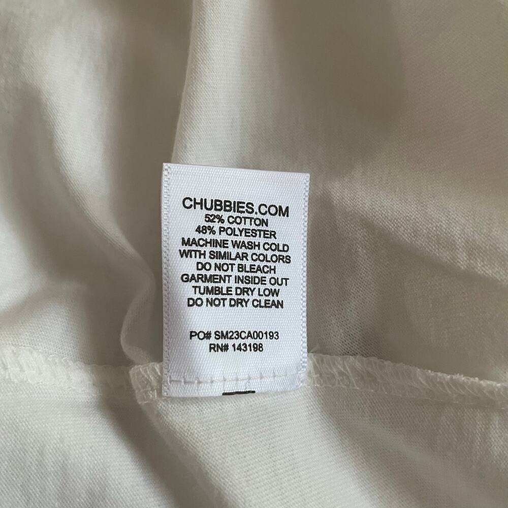 Chubbies Tee Shirt Graphic Short Sleeve White Size Medium - Picture 9 of 9